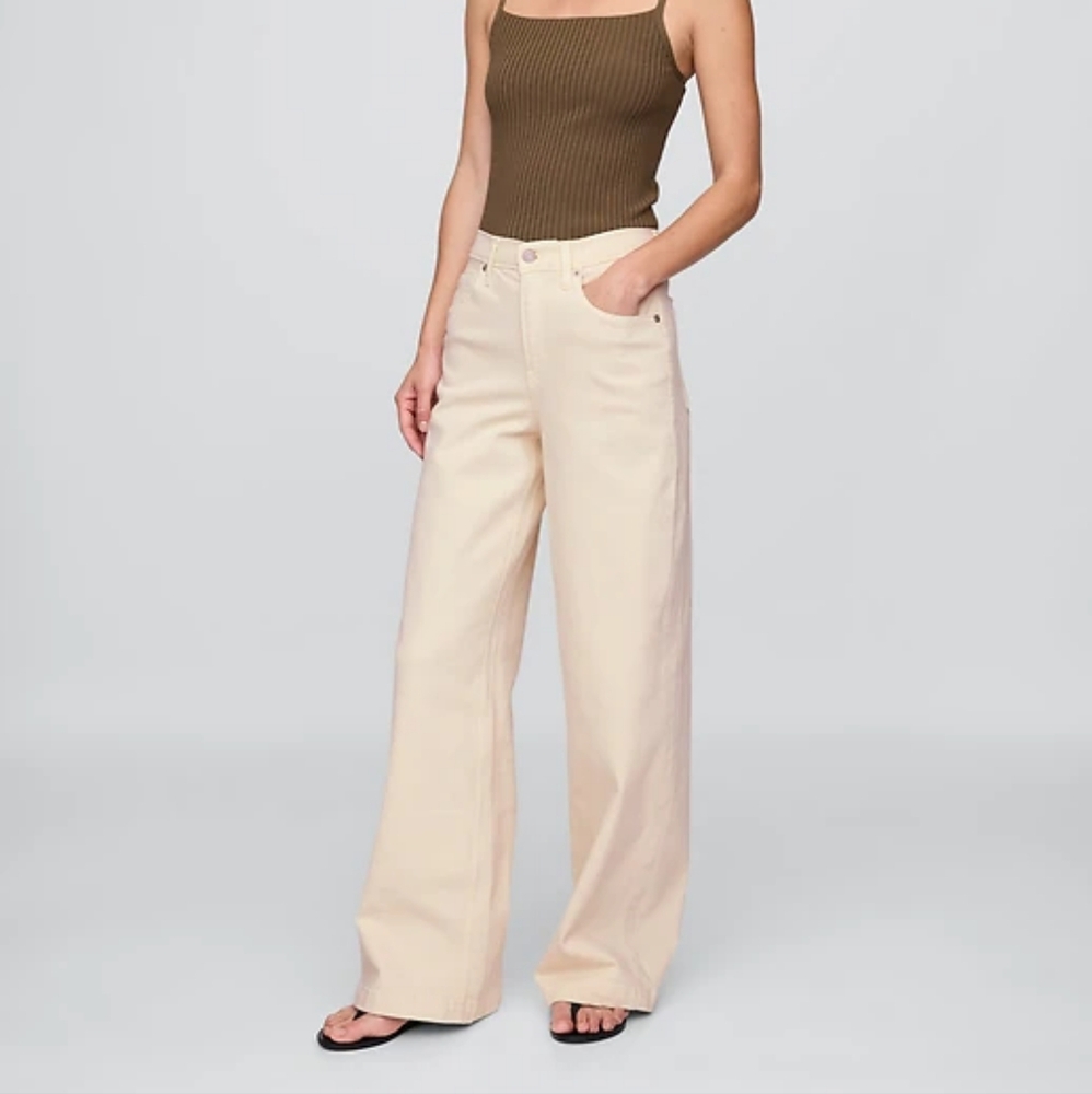 Cotton On Women's Tan Wide Leg Pants